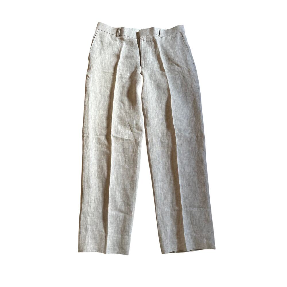 Haspel 100% Linen Mens Trousers, Beige color, Size 36
